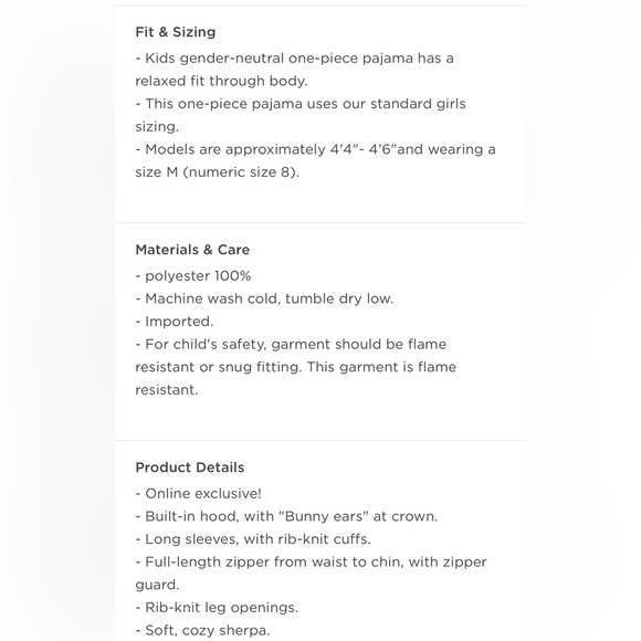 Gender Neutral Bunny PJs - XL - Picture 4 of 4